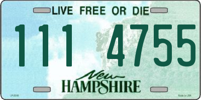 NH license plate 1114755
