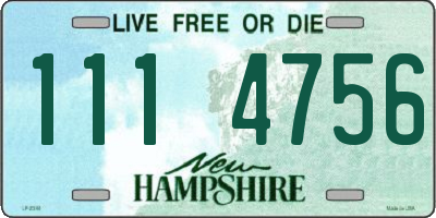 NH license plate 1114756