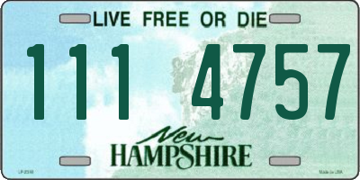 NH license plate 1114757