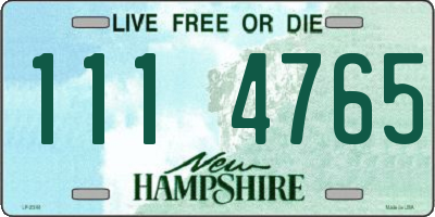 NH license plate 1114765