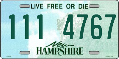NH license plate 1114767