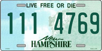 NH license plate 1114769