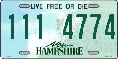 NH license plate 1114774