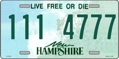 NH license plate 1114777