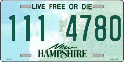 NH license plate 1114780