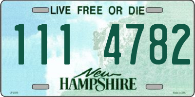 NH license plate 1114782