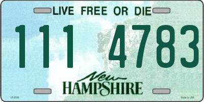 NH license plate 1114783