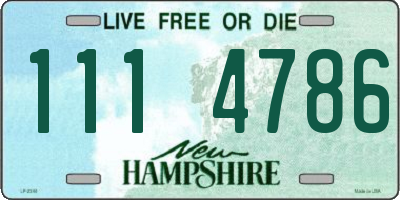 NH license plate 1114786