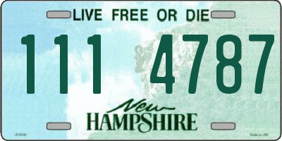 NH license plate 1114787