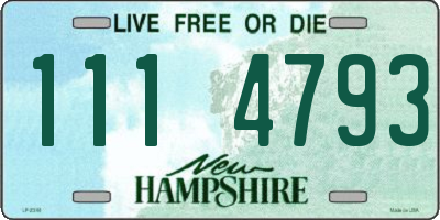 NH license plate 1114793