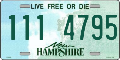NH license plate 1114795