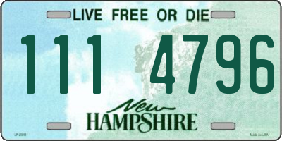 NH license plate 1114796