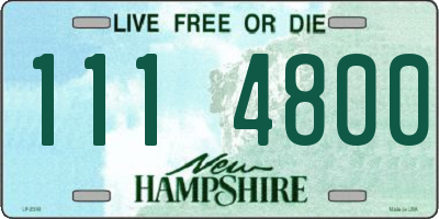 NH license plate 1114800