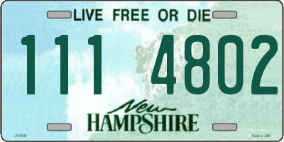 NH license plate 1114802