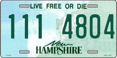 NH license plate 1114804