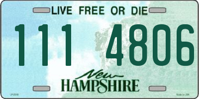 NH license plate 1114806