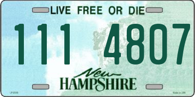 NH license plate 1114807