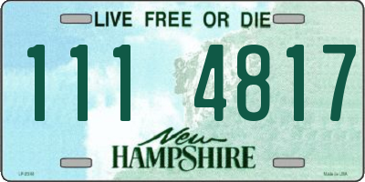 NH license plate 1114817