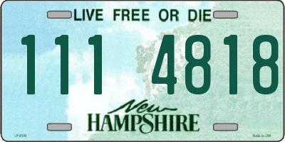 NH license plate 1114818
