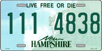 NH license plate 1114838