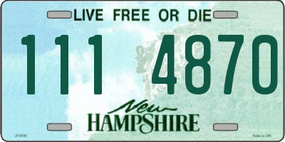 NH license plate 1114870