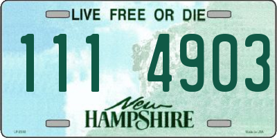NH license plate 1114903