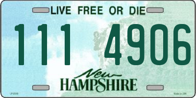 NH license plate 1114906