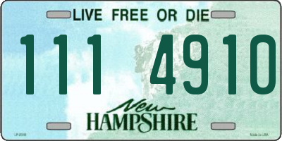 NH license plate 1114910