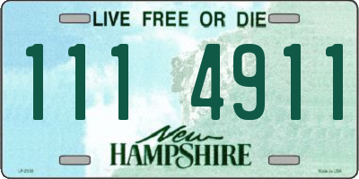 NH license plate 1114911