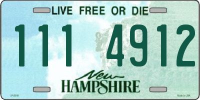 NH license plate 1114912
