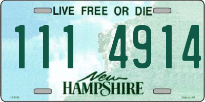 NH license plate 1114914