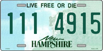 NH license plate 1114915