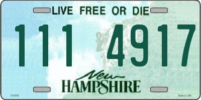 NH license plate 1114917