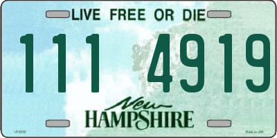 NH license plate 1114919