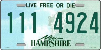 NH license plate 1114924