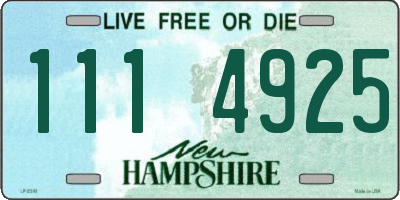 NH license plate 1114925