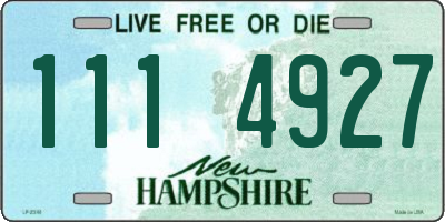 NH license plate 1114927