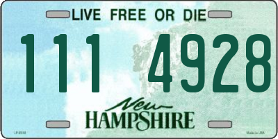 NH license plate 1114928