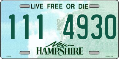 NH license plate 1114930