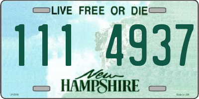 NH license plate 1114937