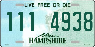 NH license plate 1114938