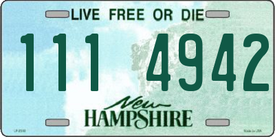 NH license plate 1114942