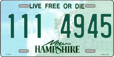 NH license plate 1114945