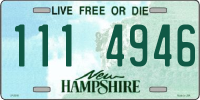 NH license plate 1114946