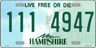 NH license plate 1114947