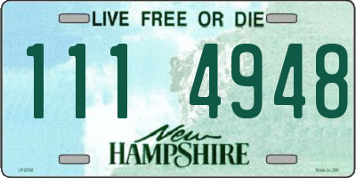 NH license plate 1114948