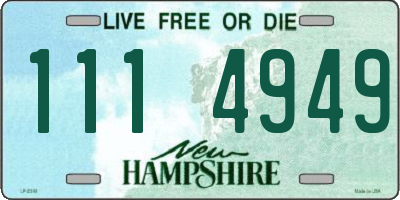 NH license plate 1114949