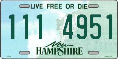 NH license plate 1114951