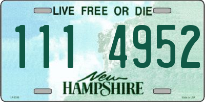 NH license plate 1114952