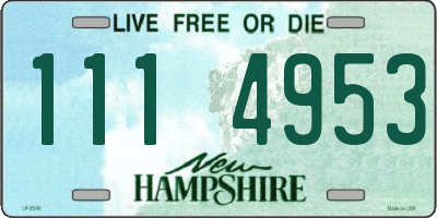 NH license plate 1114953